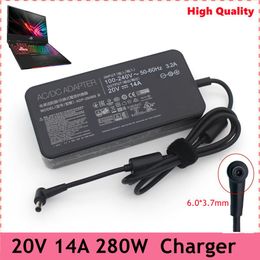 Adapter 20V 14A 6.0x3.7mm ADP280BB B AC 280W Charger Laptop Adapter For ASUS PG35V G703GI GX701 ROG G703GX G703GS GX703HS Power Supply