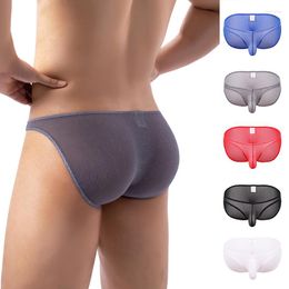 Underpants Gay Underwear Men Briefs Sexy Transparent Mesh Underpant Breathable Shorts Calzoncillos Hombre Slip