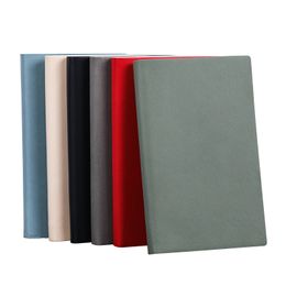 PU Leather Colourful Writing Notebook Soft Cover with 80 Sheets Record Book Office Supplies Gift