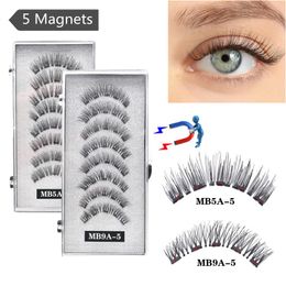 Tools 5 Magnetic Eyelashes Curler Set Long 3D Mink Magnetic lashes magnetique Natural Thick False Eyelashes with magnetic tweezers