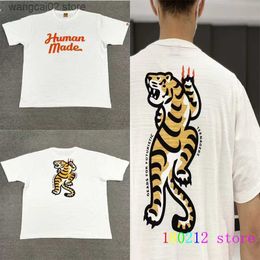 Men's T-Shirts Big Yellow Roar Tiger Print Human Made Streetwear Casual Men Women T-Shirt Summer Short Sleeve T230602