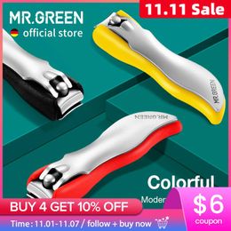 Kits Mr.green Colorful Nail Clippers Antisplash Nail Cutter Detachable Design Fingernail Clippers Stainless Steel Manicure Nail Tool