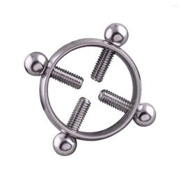 Body Jewelry Sexy Alloy Screw On Nipple Ring Barbells Piercing Sex Product MV66