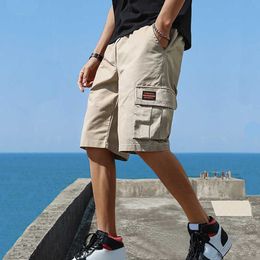 Military Cargo Solid Multi Pocket Casual Fitness Loose Work Pants Summer Men's Tactical Shorts Jogger P230602