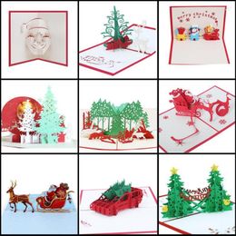 Greeting Cards 2023 Year Goods Card Details About 3d -up Exquisite Wishes Christmas Greetings Baby Gifts Children Merry