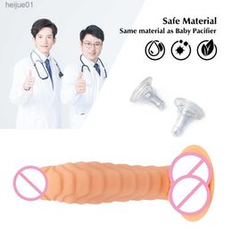 Massage Artificial Dildo Female Sex Toy Fake Cock Realistic Penis Vagina G-Spot Massager Butt Plug Strong Sucker Adult Product for Woman L230518