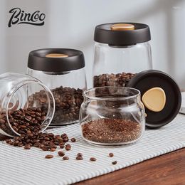 Storage Bottles Coffee Bean Jar Food Grade Glass Sealed Container Of Powder Vacuum With Spoon