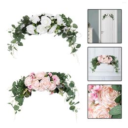 Decorative Flowers Artificial Wedding Arch Swag Decoration Silk Flower Wreath Clearance Table Party Ornament Festival Decor