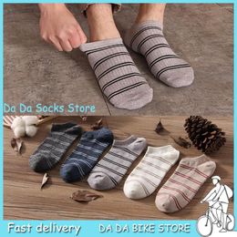 Sports Socks Spring And Summer Men's Cotton Striped Shallow Mouth Boat Casual Invisible Style Breathable Low Top