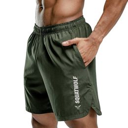 New Gym Fitness Summer Quick Dry Leisure Embroidery Shorts Men's Jogging Training Beach Knee Length P230602