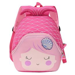 Backpacks Childrens Zipper Has Compartments School Bag Kindergarten Cartoon Cute Mermaid Backpack Purse Girls Baby 230601