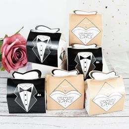 Gift Wrap 10pcs Bride And Groom Dresses Wedding Favour Candy Box Sweet Packaging Bags DIY Decoration Souvenirs Party Supplies