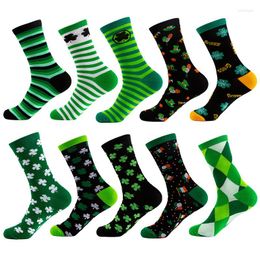 Women Socks 1 Pair Cotton Elegant Fashion Korea Harajuku Green Lucky Plant Japanese Colleage Girls Cute Dress Sox Summer Gift