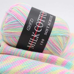 Yarn 50g 23 Colour double knit crochet milk hand silk mesh soft baby cotton wool yarn DIY process knitted sweater scarf hat P230601