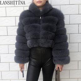 Fur Women Jacket Fox Fur Coat Real Raccoon Sier Fox Fur Coat Winter Jackets 2022 Woman Short High Waist Clothing Latest Design