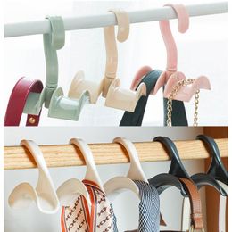 Hangers Arched Hanger Hook Hat Bag Handbag Organizer Hanging Rack Belt Tie Holder For Closet Connector Hooks Rotating