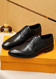 High Quality 2023 Mens Formal Dress Shoes Gentlemen Brand Designer Genuine Leather Flats Mens Business Oxfords Size 38-46