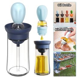 BBQ Tools Accessories Kitchen Silicone Oil Bottle Oil Brush Baking Barbecue Grill Oil Brush Dispenser Pastry Steak Oil Brushes Kitchen Baking BBQ Tool 230601