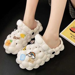 Sandals Summer Hotselling Bubble Shoes Casual Women Toe covered Thick soled Wear Non slip Flat Slippers Beach 230417