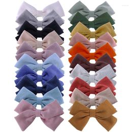 Hair Accessories 4 PCS Cotton Linen Bow Clips For Toddler Baby Girls Kids Boutique Hairgrips Hairbow Headwear