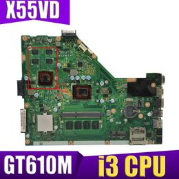 Motherboard X55VD Laptop Motherboard For ASUS X55VD X55V Notebook Mainboard With i3CPU With GT610M Ggraphics Card+2G or 4G RAM 100% Test