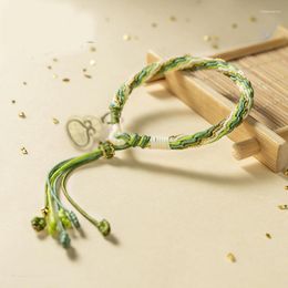 Charm Bracelets Chinese Style Pendant Decor Bracelet Anime Cartoon Hand Rope Jewellery Accessories Women Men Gift Vintage Jewellery 1pcs
