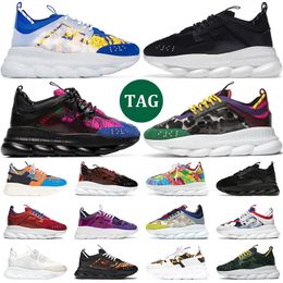 men women chain reaction designer shoes platform sneakers Triple Black White Bluette Gold Brown Orange Blue Black Multi mens luxury trainers