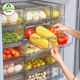 Storage Bottles Household Refrigerator Crisper Freezer Drawer-type Box Kitchen Container Food Vegetable Finishing Egg White