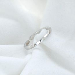 Cluster Rings " Fake One Penalty Ten 925 Sterling Silver Design Sense Geometric Ring Twist Simple Fashion Jewellery