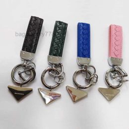 Designer Keychains Men Women Car Key chains Keyring Lovers Keychain Real Leather Weave Pendant Key Ring Accessories With Screwdriv281C