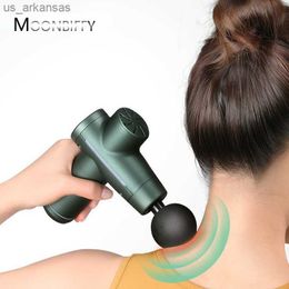 Mini USB Massager Gun Electric Body Muscle Deep Fascia Massager Muscle Pain Relaxation Fitness Massageador Fascial Gun Beauty L230523