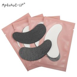 Brushes HOT 50 pairs/lot Black Patches Gel Eye Pads Eyelashes Paper Patches For Eyelash Extension Eye Tips Sticker Wraps Makeup Tools