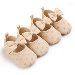First Walkers Baby Shoes With Anti-skid Fabric Elegant And Breathable Soles Casual Walking Preferred Print