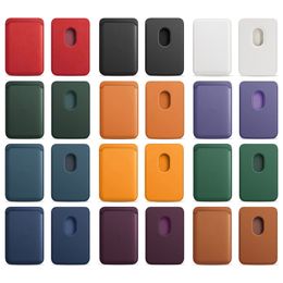 Support For Magsafe Magnetic Leather Wallet For iPhone 15 14 13 12 11 Pro Max Card Slots Holder Cover Adsorption Accessories