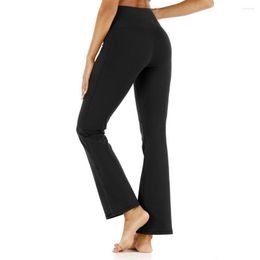 Active Pants Chic Women Yoga Wide Leg Sweat-absorbent High Waist Anti-shrink Trousers Garment