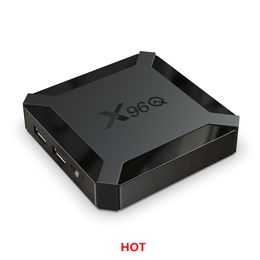 X96Q Android 10.0 TV Box 2GB + 16 Go Allwinner H313 Quad Core 4K 2.4G WIFI Smart Media Player 1GB 8GB PK TX3 H96 Max