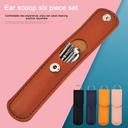 Care 6/7 Pcs Set Stainless Steel Ear Wax Removal Ear Picking Spoon Health Care Ear Cleaning Earpick Tools Kit With Storage Case