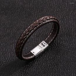 Strand JUNWEI Classic Fashion Simple Men's Bracelet Magnetic Buckle Mens Jewellery