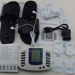 Electric Body Massager Full Body Relax Muscle Therapy Health Care Massager Pulse Tens Acupuncture Therapy Slipper 8pads L230523