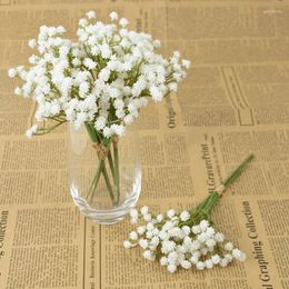 Decorative Flowers 20cm White Gypsophila Artificial Babies Breath Flower Wedding DIY Bouquet Decoration Home Arrangement Fake Decor Supplies