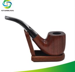 Smoking Pipes New Redwood Smooth Face Cigarette Fluff Bag Packaging Curved Old Convenient Philtre Cigarette Holder