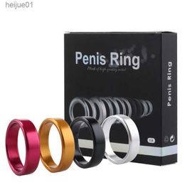 Massager Vibrator Toys 40mm 45mm 50mm Penis Aluminium Male Chastity Device Cock Ring Erotic Adult Product Sex Toy for Men Delay Ejaculation Lasting XZ2N L230518