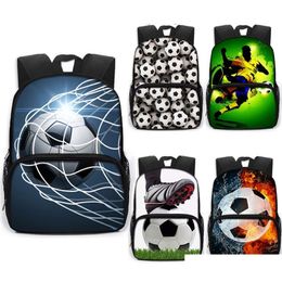 Backpacks Cool Football Soccer Print Backpack Children School Bags Boys Schoolbag Kids Garten Bag Bookbag Gift 220318 Drop Delivery Dhs7D