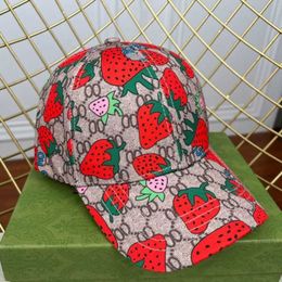 Baseball Cap Designers Hats Luxury Ball Strawberries Designs Sports Style Travel Running Wear Hat Temperament Versatile Caps Multiple 1nj2d