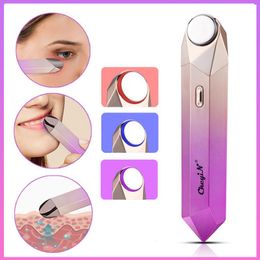 Massager Ckeyin Electric 3mhz Ultrasonic Eye Massager Wrinkle Dark Circles Removal Led Photon Heat Lifting Beauty Device Skin Tightening