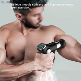 Massage Gun Deep Muscle Massager Portable Fascia Gun Muscle Meridian Relaxation For Pain Relief 32 Speeds LCD Touch Display L230523