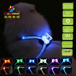 Dog Collars Rgb Collar Led Accessories For Large Reflective Harness Dogs