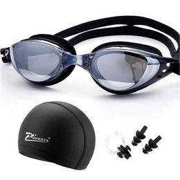 goggles Myopia Goggles Professional Prescription Adult Pool Hat Waterproof Piscina Earplugs Diving Swimming Glasses P230601