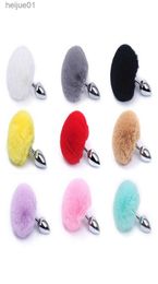 7 Colour Stainless Steel Rabbit Tail Anal Plug Bunny Butt sexy Toys Adult Products Beauty Items2382245 L230518