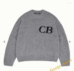 Oversize Letter Jacquard Men's Sweatshirts Sweaters Men Women High Quality O-Neck Cole Buxton Knit Sweater Loose design111S